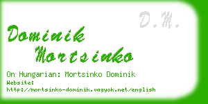 dominik mortsinko business card